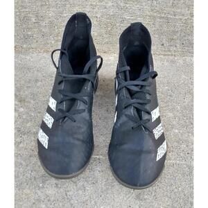 Adidas PBB 698007 Black White Predator Mens Sz 5.5 Athletic Indoor Soccer Cleats